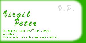 virgil peter business card